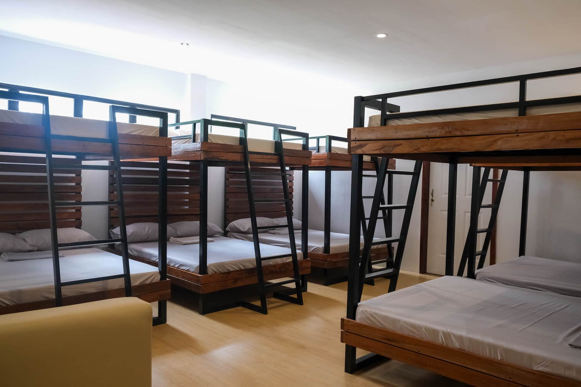 Spacious Group Bunk Room with Multiple Double-Deck Pods